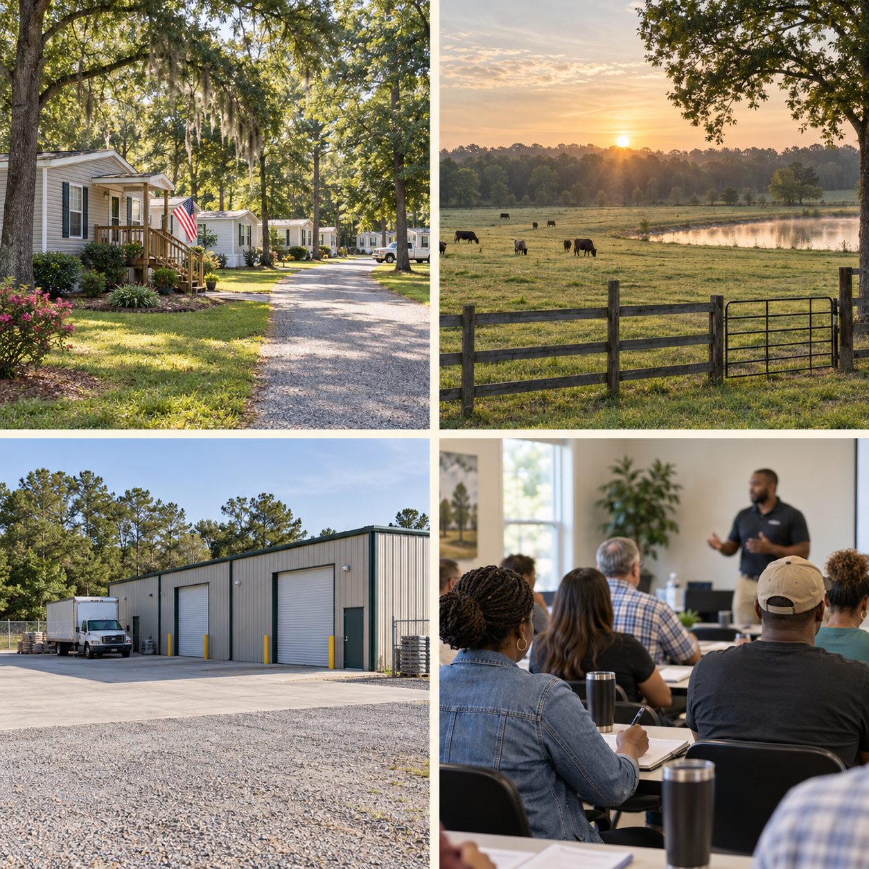 Illustrative Georgia farmland and acreage scene